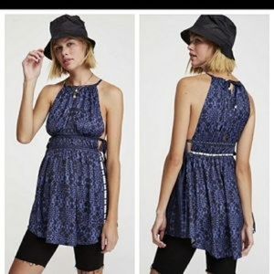 Free People Blue Mini Dress